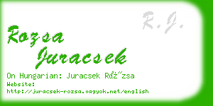 rozsa juracsek business card